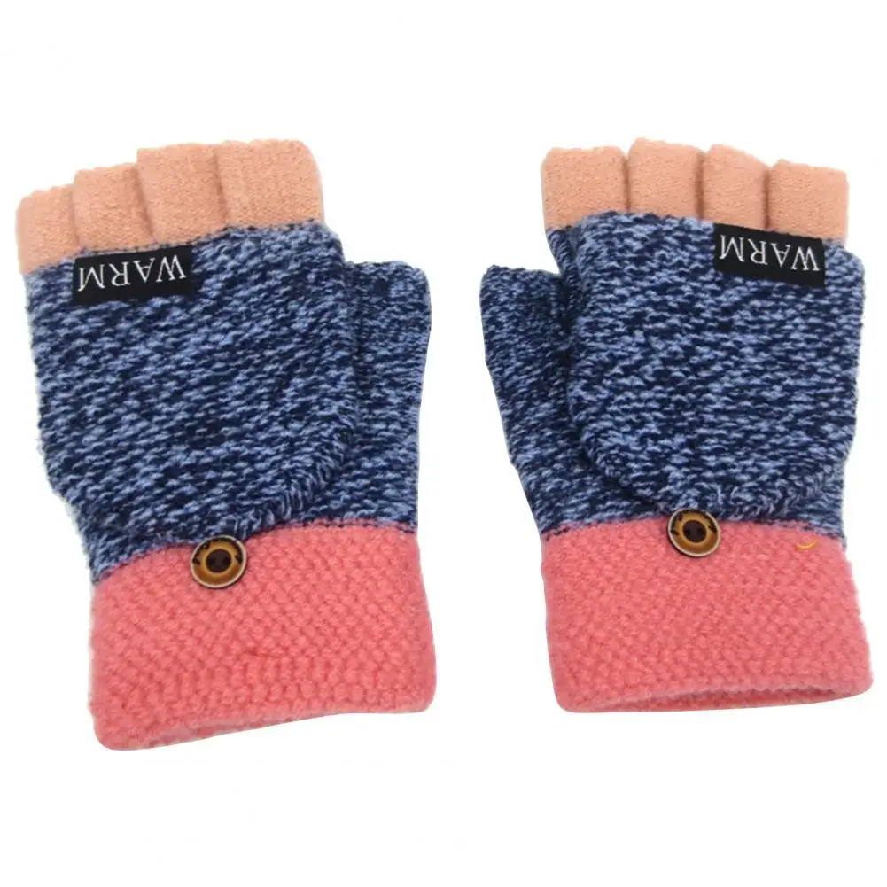 

Anti-shock Woolen Yarn Unisex Style Convertible Gloves Outdoor Supply