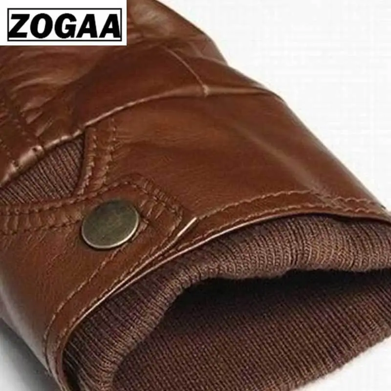 ZOGAA 2019 Для мужчин Кожаная куртка осень-зима кожаная обувь в Корейском стиле