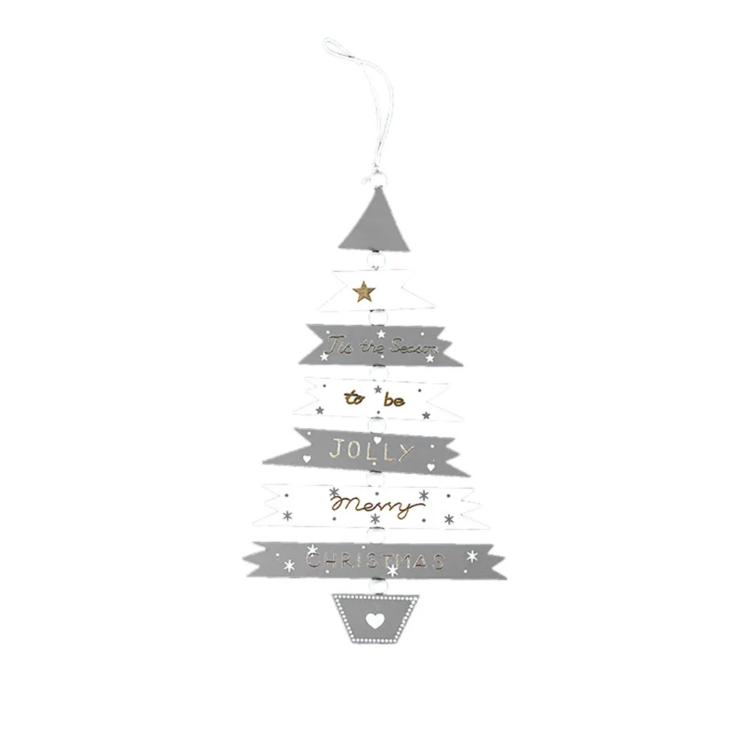 E Изысканные деревянные украшения в виде капель для нового года, рождественские украшения, Рождественский Набор подвесок, подвесные рождественские украшения A19 - Цвет: E