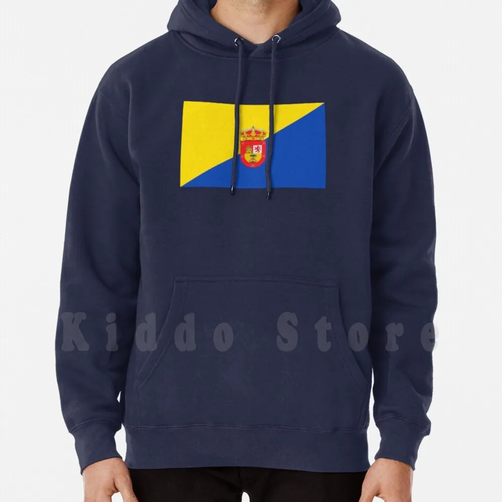 

Gran Canaria Flag Hoodie Long Sleeve Canary Islands Islas Canarias Spain Gran Canaria Gran Canaria Gran Canaria