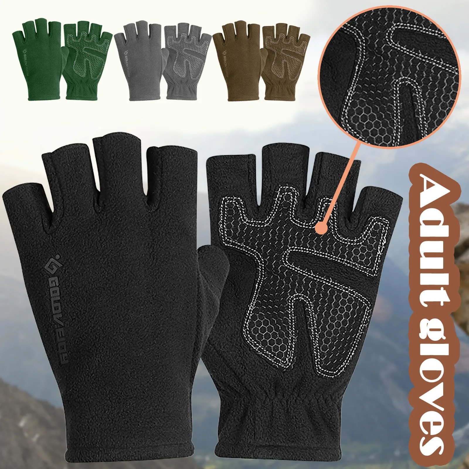 

Men Women пеѬаки Winter Half-Tinger Gloves пеѬаки женские зима Polar-Tleece Gloves Outdoor комплек апка и аѬ