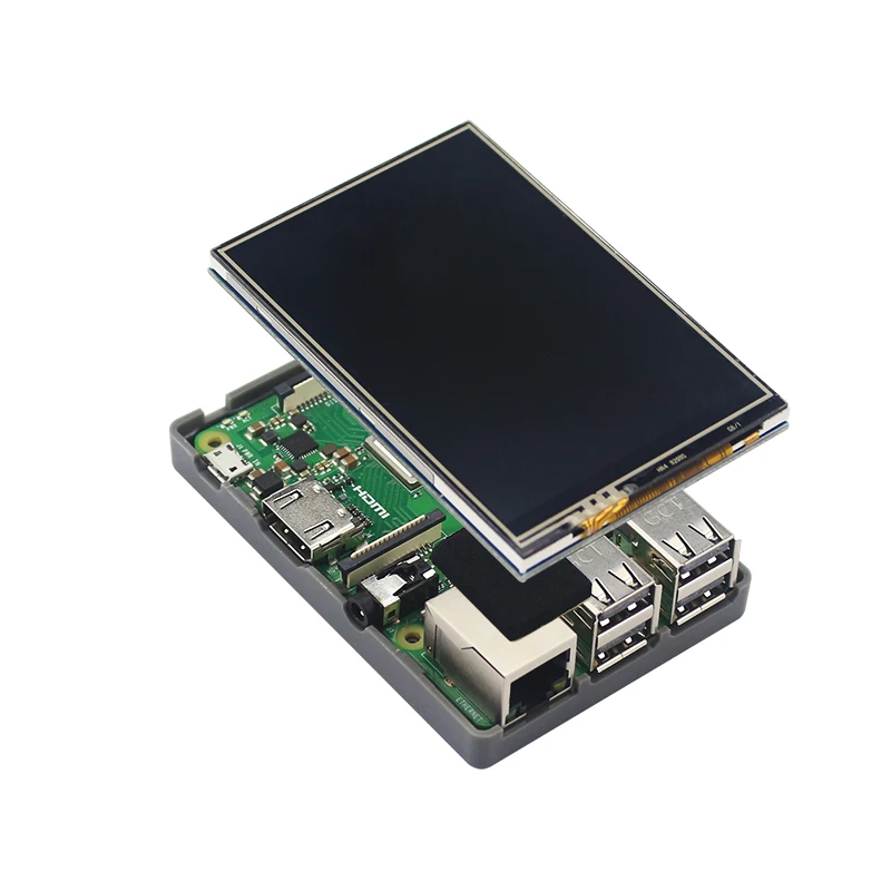 Raspberry Pi 3 Model B + сенсорный экран 5 дюйма ЖК-дисплей 480*320 сенсорное перо чехол из