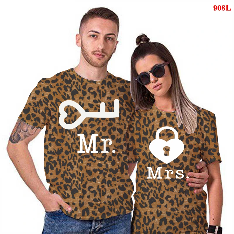 

Leopard lovers Couple outfit Tops Graphic T Shirts Fashion Tshirts Women/Men Couple T-shirt Plus Size Mens Clothes Letter Tshirt