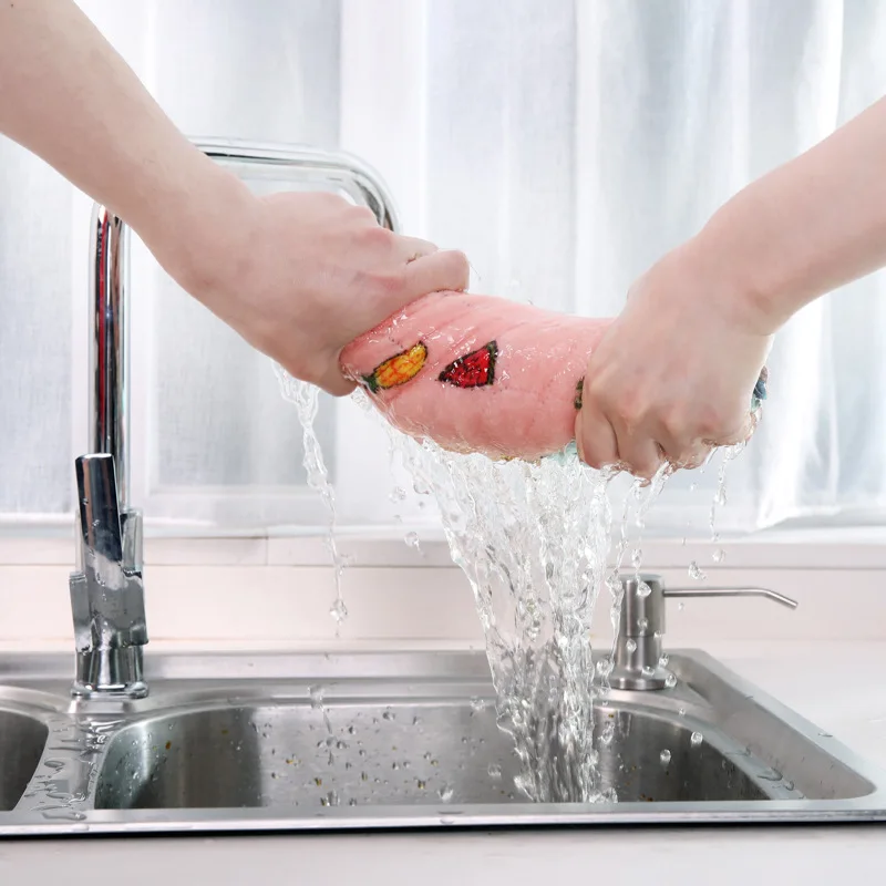 Мягкие чистящие полотенца из микрофибры тряпка для кухонной посуды