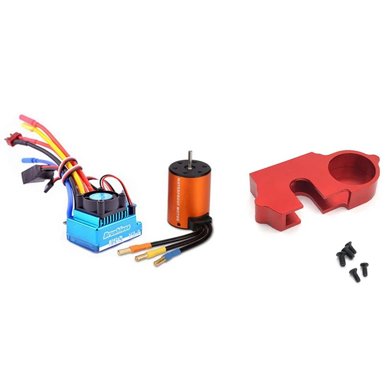 

Brushless Upgrade Kit Motor ESC Set with Metal Reduction Gear Cover Dust Cover 144001-1262