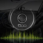4 шт. автомобильный аудио декоративный 3D алюминиевая эмблема наклейка чехол для Fiat 500 Abarth аксессуары для автомобиля Стайлинг