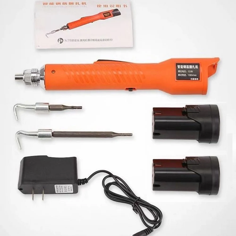 

Automatic Steel Bar Tying Hook Rebar Tier Construction Site Winding Tool Wire Knotting Pliers Steel Wire Tying US/EU/UK/AU Plug