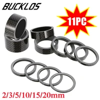 11pc set carbon fiber bicycle washer 35101520mm headset stem washer spacer 1 18 28 6mm front fork road bike accessories