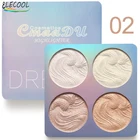 Пудра-хайлайтер ELECOOL, 4 цвета, блестящая палитра для макияжа, сияющий блеск для лица, для контурного макияжа, осветлитель, имбирный косметический инструмент