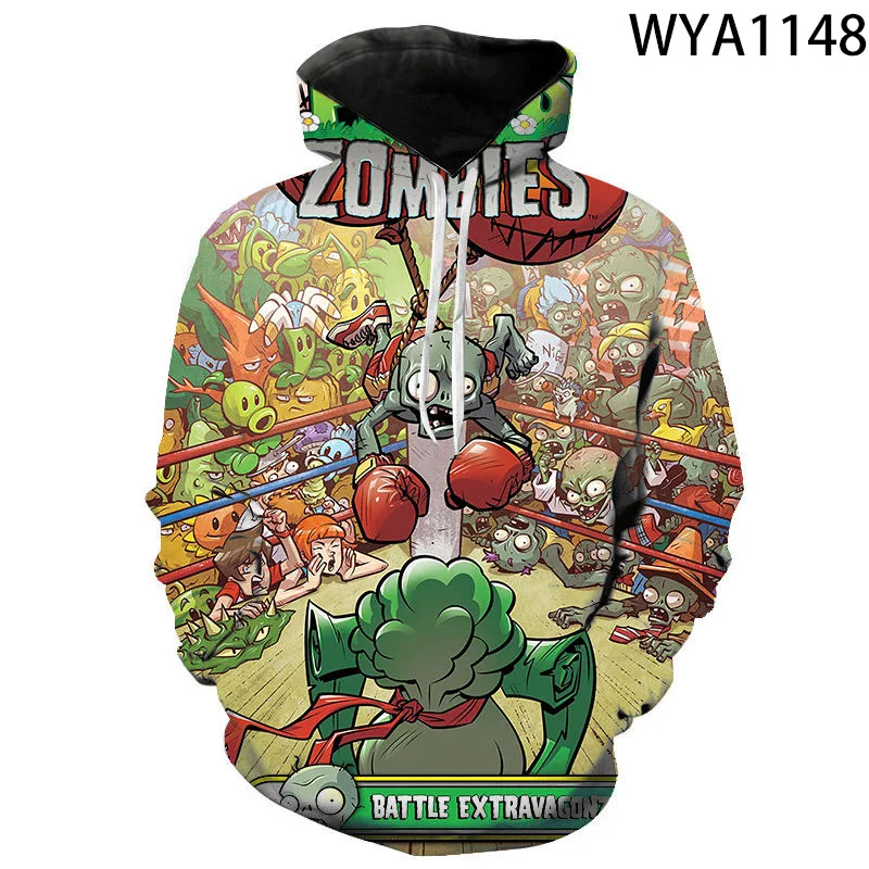 

Spring/Fall 2020 3D Hoodie Men's 3D Printed Plants vs Zombies Children Hoodies Casual Jumper Street Wear Harajuku Cool Tops