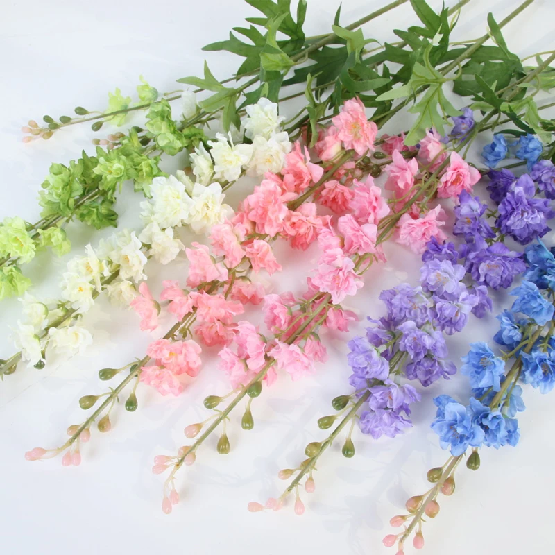 

80cm Artificial Flowers Delphinium Fake Violet DIY Hyacinth Floral Fake Flowers Bouquet Arrangement Wedding Home Decor Fall