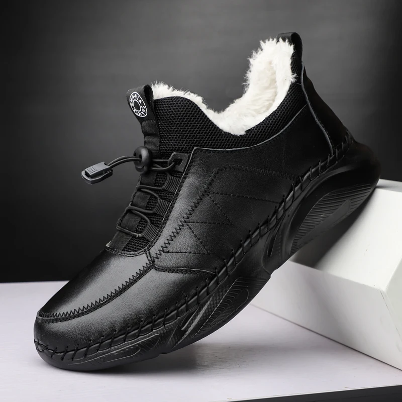 

Handmade Men Casual Winter Shoes Male Comfortable sport Outdoor Shoes Warm Snow Ankle Boots For Man Fashion New Big Size 38-48
