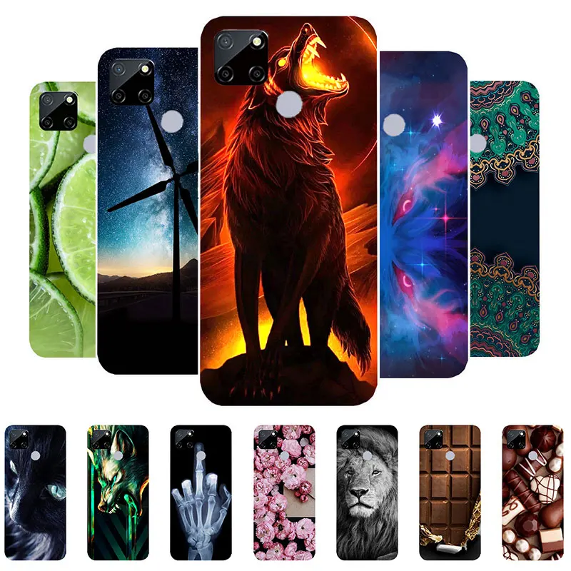 

Silicone Case On Realme Narzo 30A Case Print Wolf Soft TPU Back Cover For Realme Narzo 30A Phone Case Realme Narzo30A 30 A etui