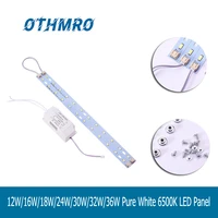 othmro new 5730 smd led panel aluminum board ceiling light 12w16w18w24w30w32w36w pure white 6500k 314052cm lighting tool