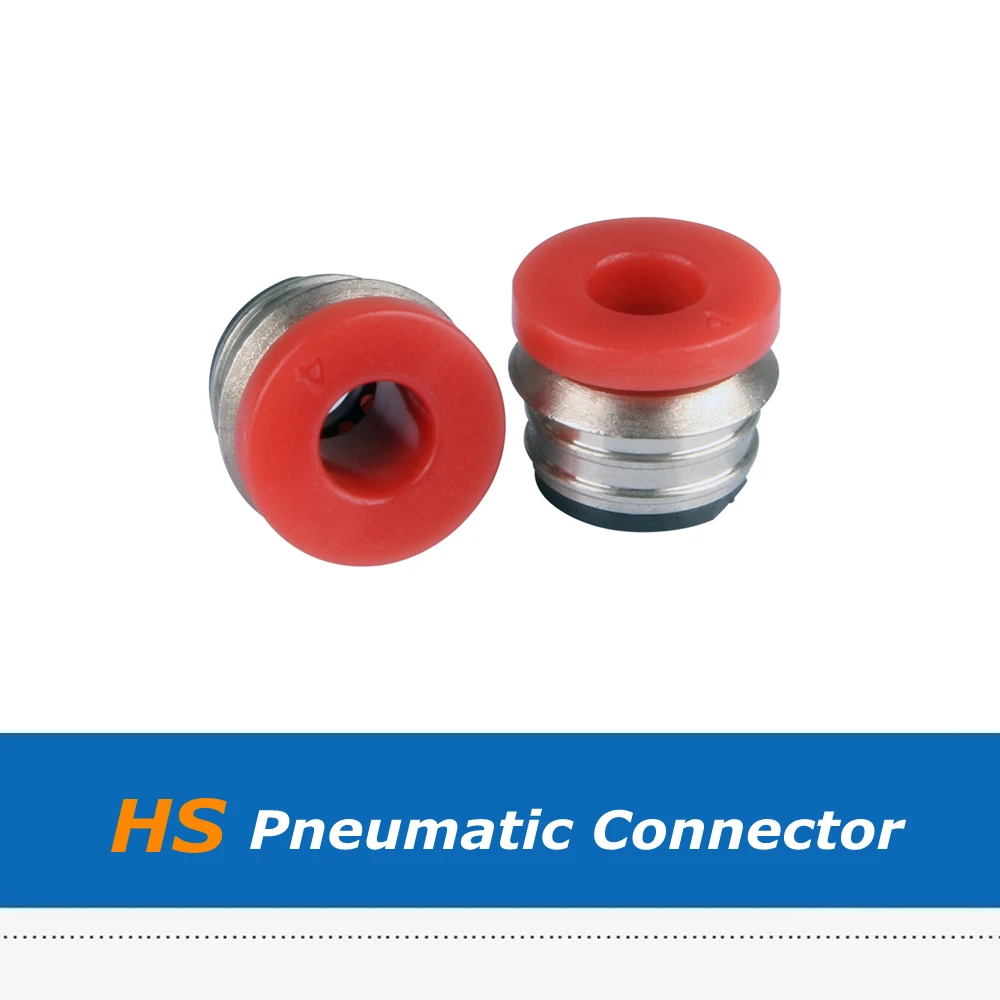 

HS Hotend Pneumatic Connector Quick Plug Straight Hot Head End Remote Tracheal Joint 3D Printer Accessories