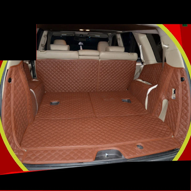 fiber leather car trunk mat for kia mohave 2009 2010 2011 2012 2013 2014 2015 2016 2017 2018 kia Borrego car accessories