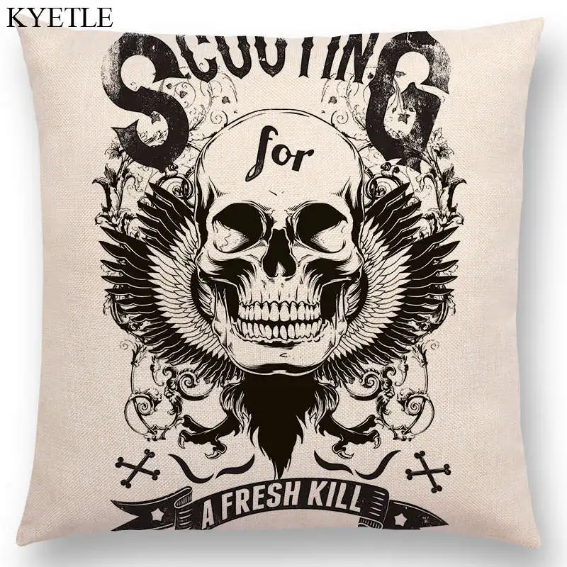 Новинка черно-белая стильная крутая голова черепа Рок Панк Смерти демон Опавшая