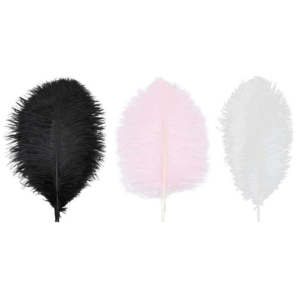 

24PCS Ostrich Feather 10-12inch DIY Plume Decoration Ostrich Feathers for Crafts Plumas Carnaval Craft Wedding Clothes Pluma