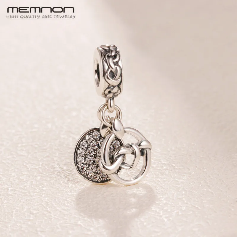 Женский браслет из серебра 925 пробы с узлом в форме сердца | Украшения и