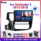 Автомобильный GPS-радиоприемник с голосовым ИИ управлением Android 10 для Mitsubishi Outlander 3 2012-2018 мультимедийный видеоплеер 4G WIFI 8 ядер DSP RDS 48EQ DVD