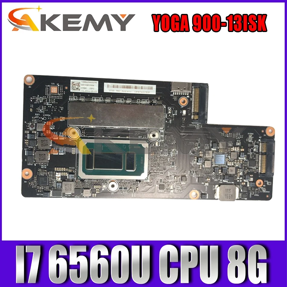 

Akemy NM-A921 материнская плата для ноутбука Lenovo YOGA 900-13ISK YOGA900 Материнская плата ноутбука процессор I7 6560U 8G RAM 100% тесты работы