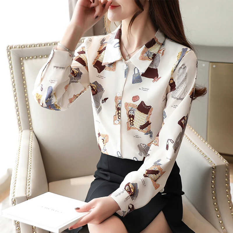 Для женщин блузки и топы для девочек детские комплекты 2021 Blusas Mujer Шифоновая