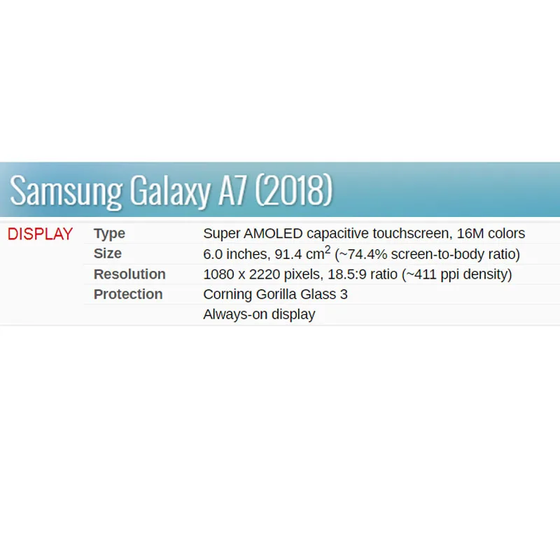 Оригинальный дисплей AMOLED для Samsung Galaxy A7 2018 | Мобильные телефоны и аксессуары