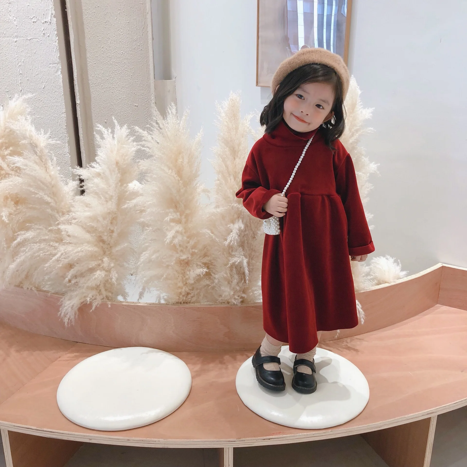 Осень-зима 2019 г. новинка корейский стиль хлопковое однотонное утепленное Длинное