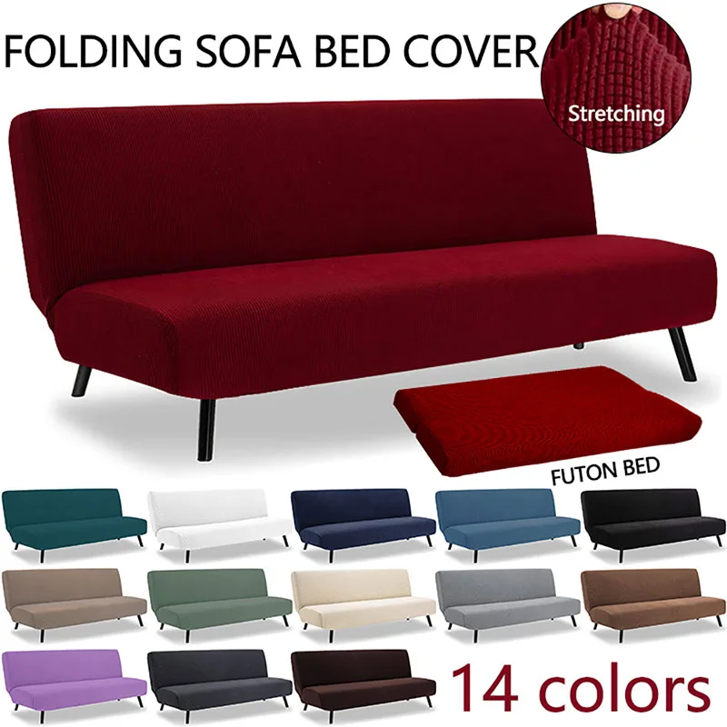 

Armless Sofa Bed Cover Polar fleece Without Armrest Printed Covers Stretch Slipcover Folding Furniture Decoration Bench Covers