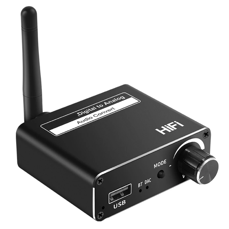 

Цифровой преобразователь HIFI BT5.0 с аудио в аналоговый, совместимый приемник, передатчик AUX, коаксиальный Оптический волоконный беспроводной ...