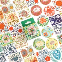46pcs persian pattern stickers classical labels decorative collage scrapbooking journal album stationery sticke