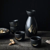 hand painted ceramic sake wine set 35 170ml frosted hand feeling 1 hip flask 24 cup vodka shochu gift bar set decanter