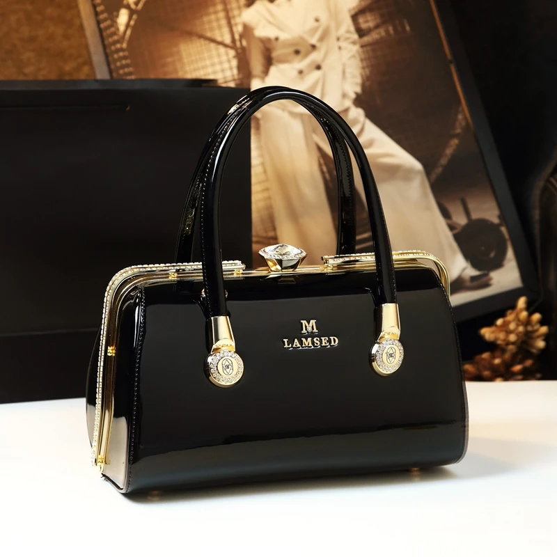 

New Trend Luxury High Quality Top Handle Bag Boston Handbags for Women Bags Handbags Famous Brands Red Wedding Clutch Messenger