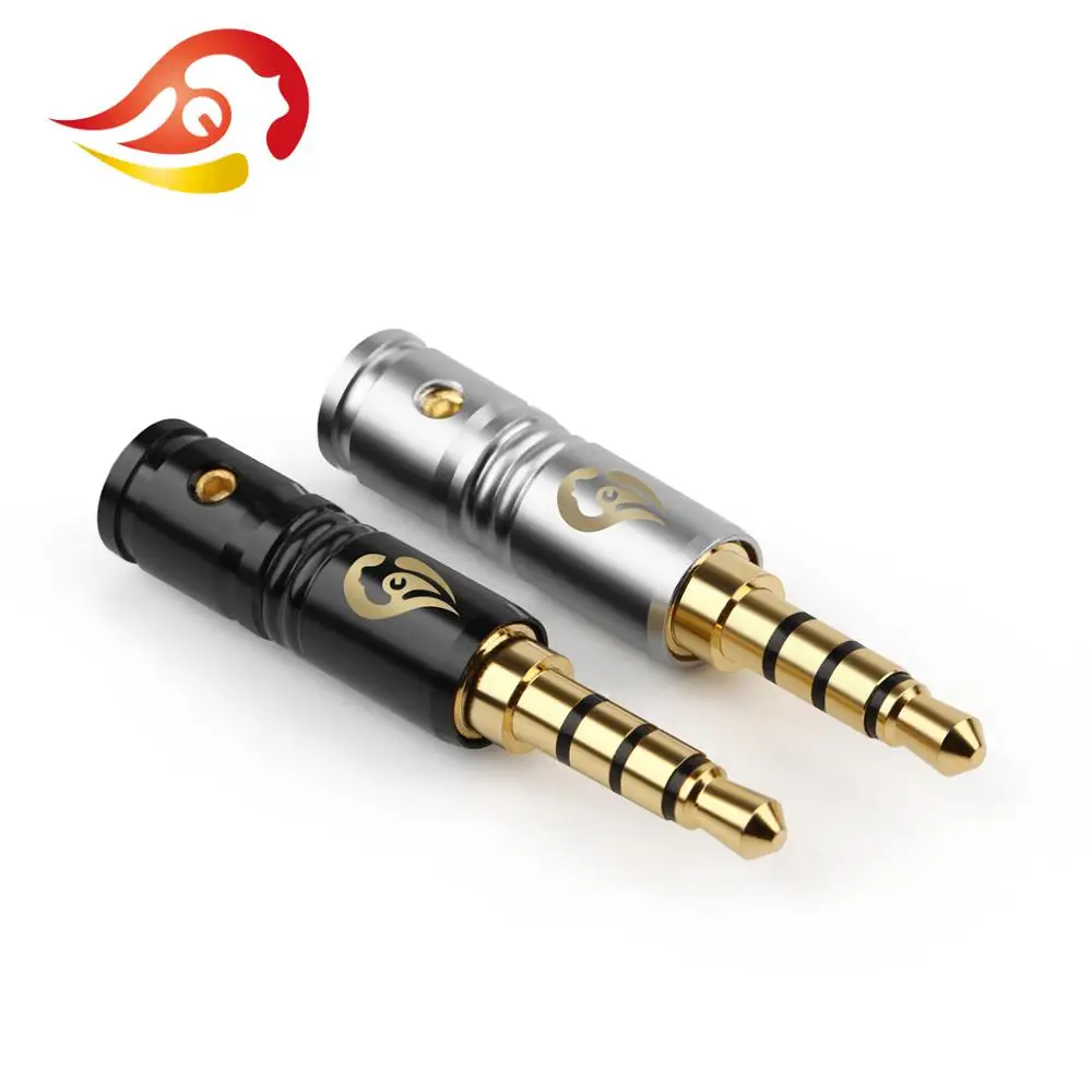 QYFANG 3 5 мм Позолоченные наушники с медным покрытием разъем аудио 4 полюса стерео