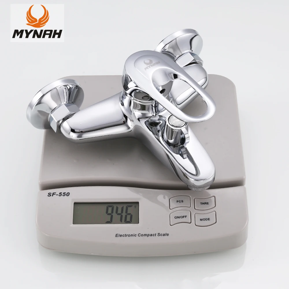 mynah bathroom faucets wall mounted hot and cold water faucet zinc alloy bathtub water mixer taps without shower hand free global shipping