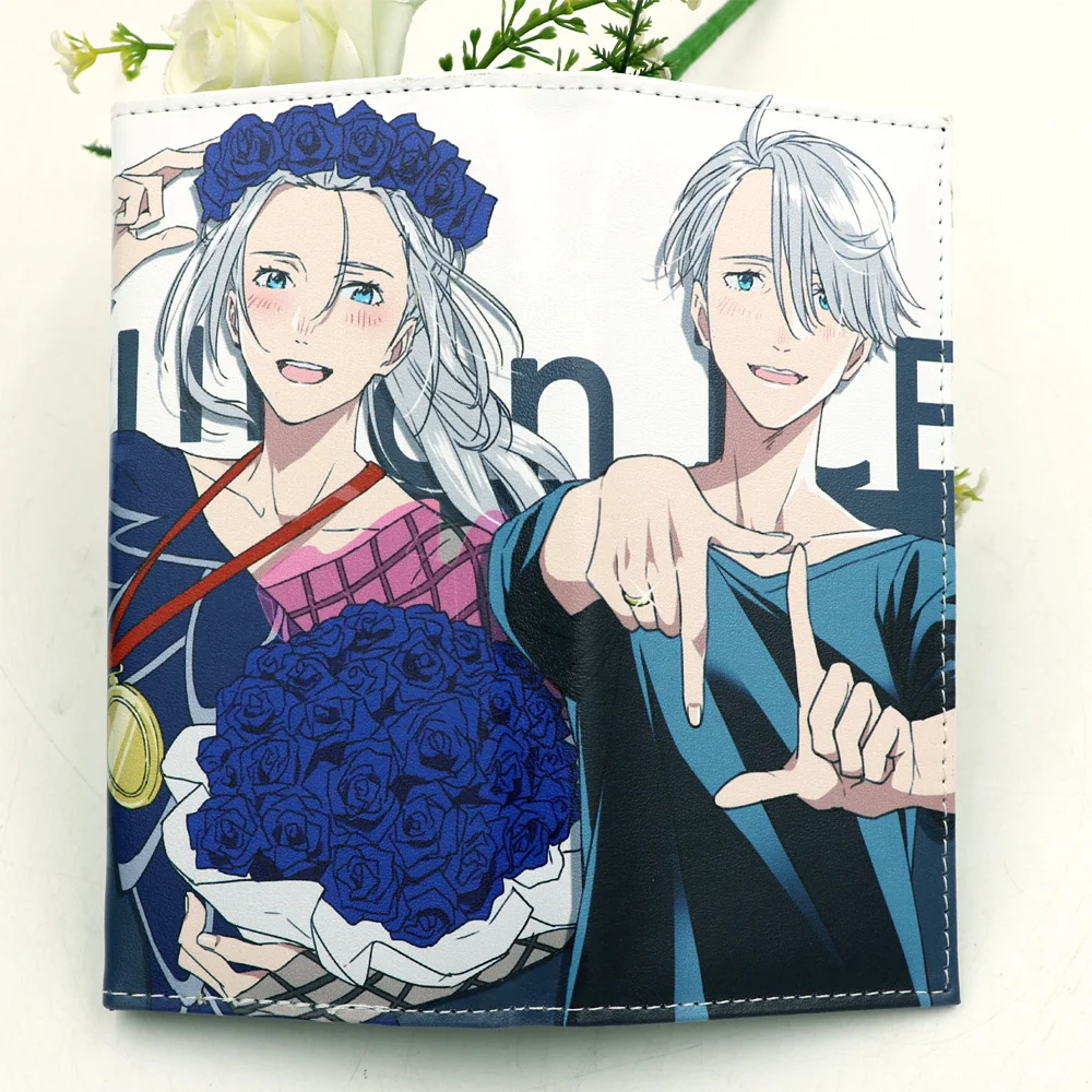 Кошелек из синтетической кожи Yuri On Ice аниме цветной Длинный кошелек с принтом