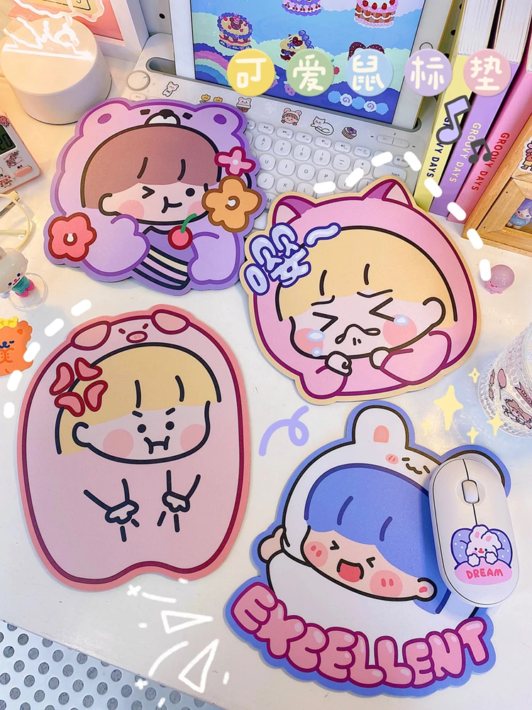

W&G Ins Korea Cartoon Kawaii Mouse Pad Gamer Student Dormitory Home 3D Desktop Pad Mat Cute Creative Small Table Mat