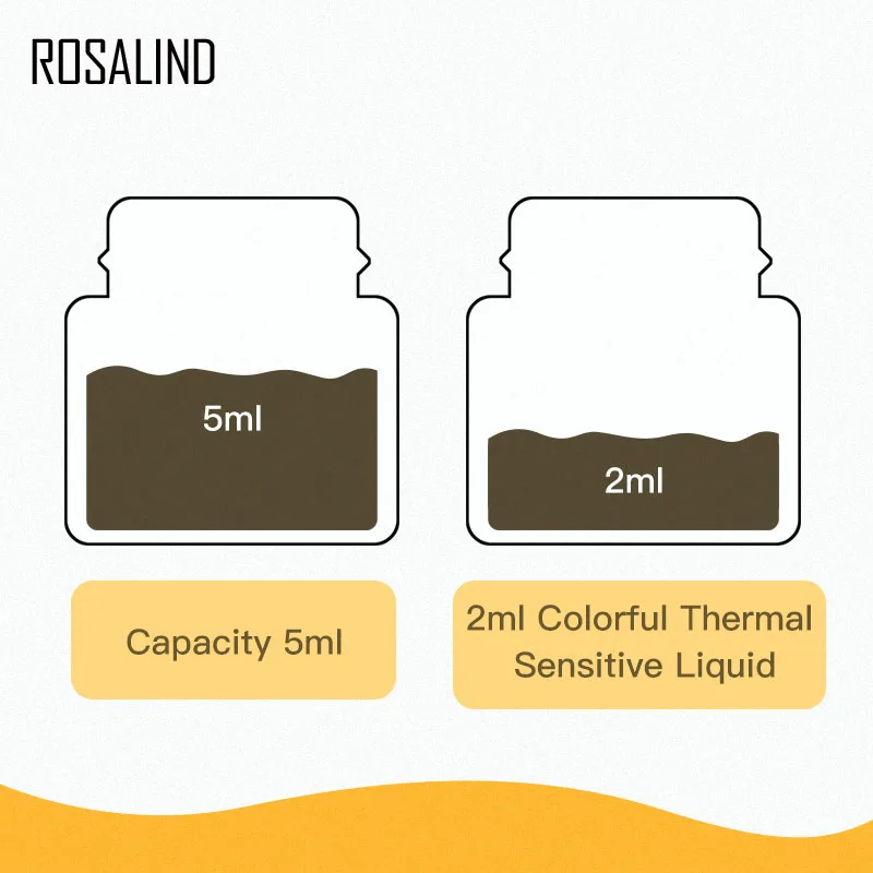 Цветные термальные Лаки ROSALIND 2 мл Гель-лак для дизайна ногтей сухая на воздухе