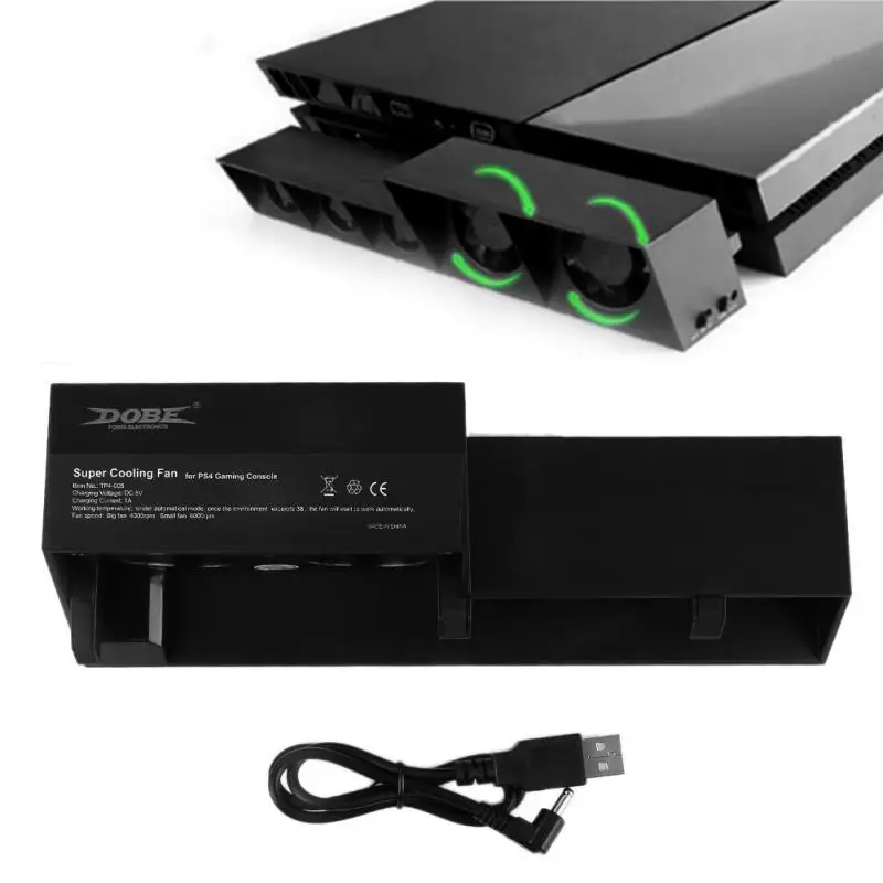 Для PS4 5 вентиляторная Playstation охлаждающая внешняя турбо система контроля