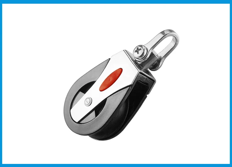 

1500Lbs Load Capacity Sheave Block Universal Head Single Pulley Swivel Sailboat Plain Bearing Block Rope Runner Boat Accessories