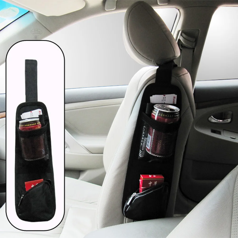 

Черный нейлон авто сиденье боковая подвесная сумка для хранения мульти-карманная для напитков держатель сетчатый карман автомобильный орг...