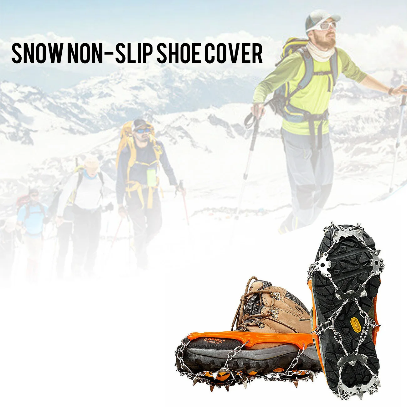 

5/8/10/18/19 Teeth Crampon NonSlip Shoe Cover Climbing Shoe Studs Ice Gripper Antiskid Snow Shoes Cleat Outdoor Accessories