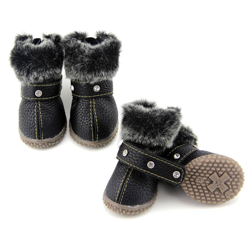 Зимние водонепроницаемые ботинки для собак 4 шт./компл. противоскользящие