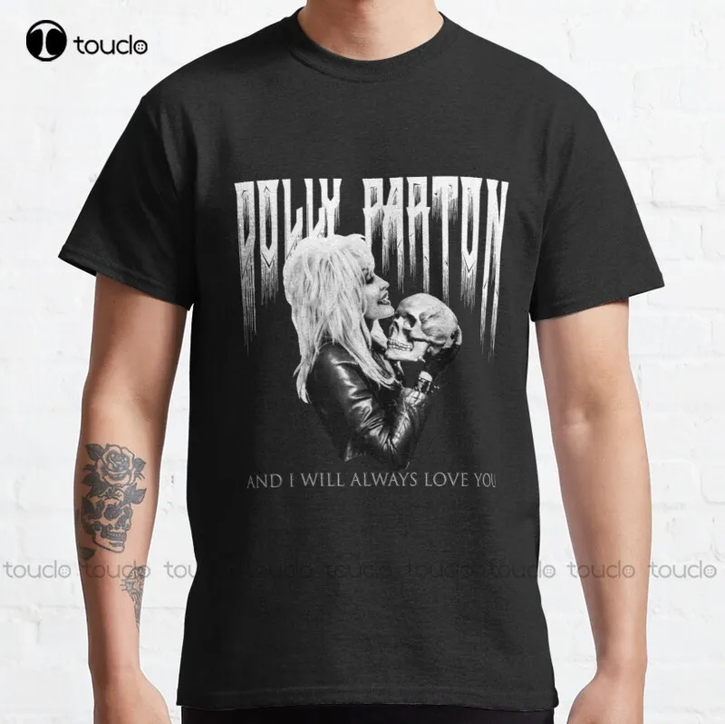 

New Heavy Metal T-Shirt Goth Metal Dolly Parton Band Shirt Classic T-Shirt Cotton Tee Shirt