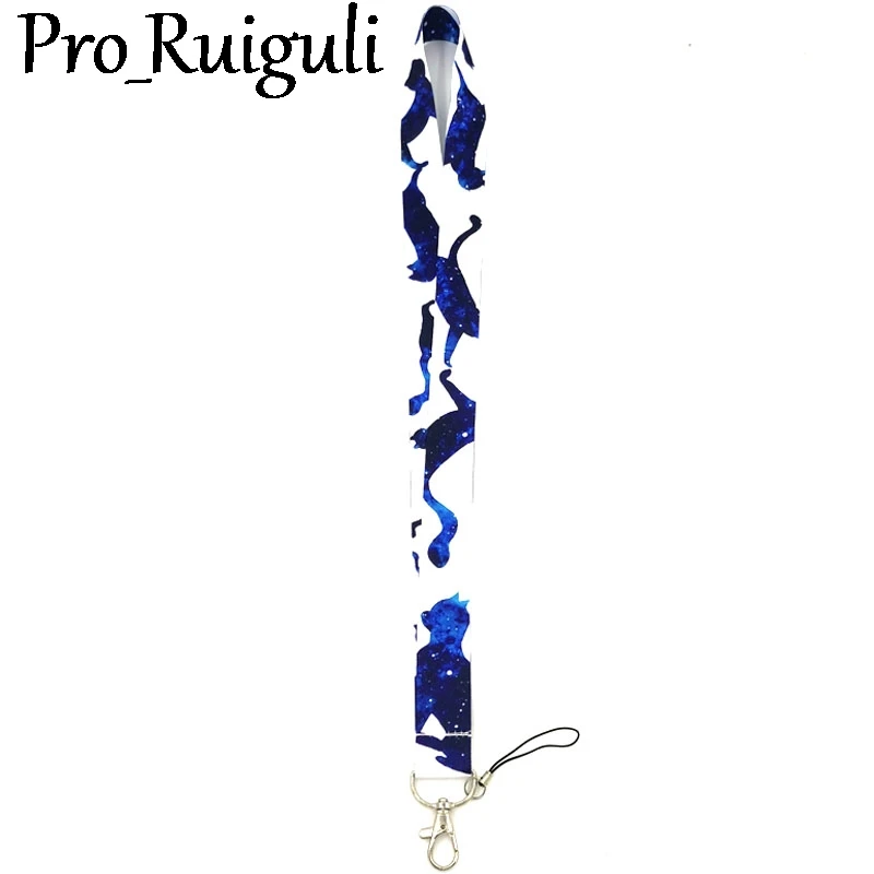 Звездное небо кошка шейный ремешок брелок мобильный телефон ремень держатель