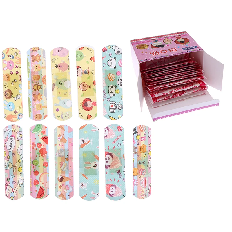 

120PCS/Pack Waterproof Cute Cartoon Band Aid Hemostasis Adhesive Bandages First Aid Emergency Kit For Kids Children