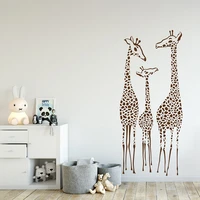 nursery giraffe wall decal set of 3 giraffes vinyl sticker giraffes family nursery decal animal art wallpaper a757