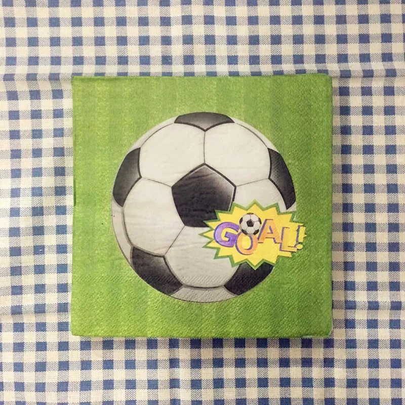 20 шт./лот футбольные салфетки детские праздничные принадлежности для