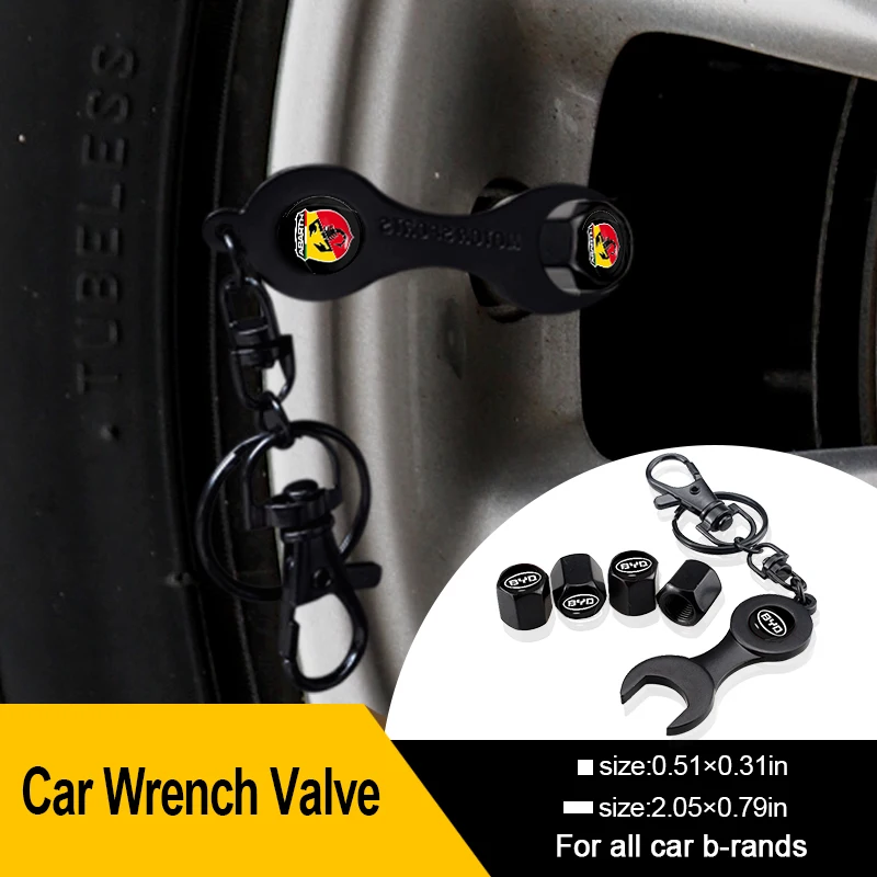 

5pcs Car Metal Tire Wrench Valve Dust Cap for Mitsubishi ASX Lancer Pajero L200 2007 Outlander EVO Lancer Colt Car Accessories