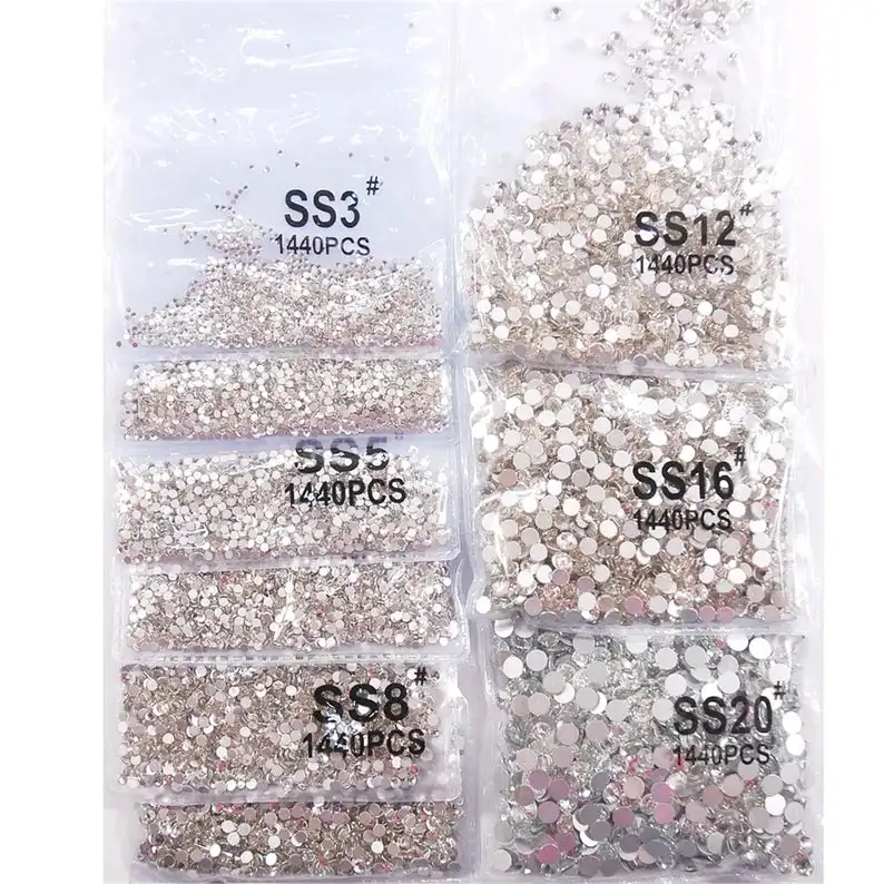 1 4 мм-4 мм блестящие прозрачные стразы для украшения ногтей стеклянные дизайна |